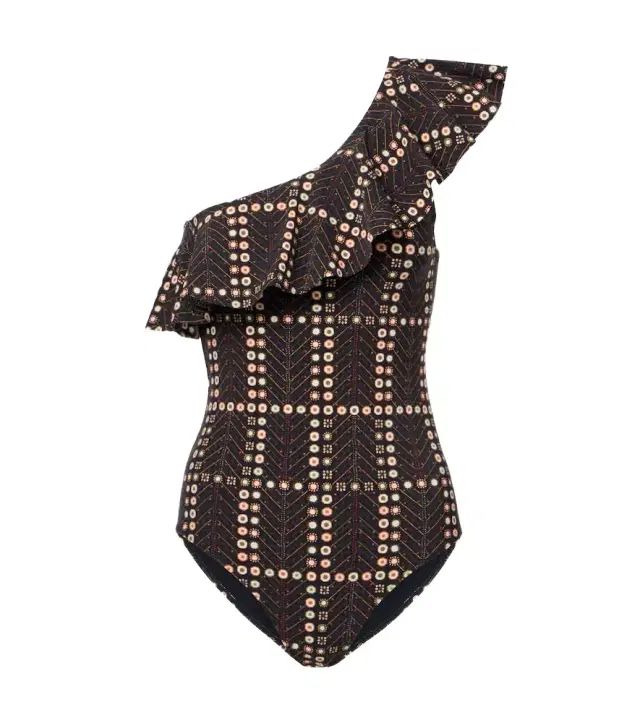 Marant Étoile Siciliyage ruffled one-shoulder swimsuit