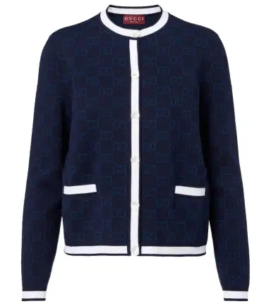 Gucci GG cotton intarsia cardigan | Thumbnail 1