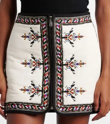 Marant Étoile Zeria embroidered cotton miniskirt | Thumbnail 3