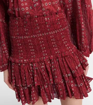 Marant Étoile Naomi ruffled printed cotton miniskirt | Thumbnail 2