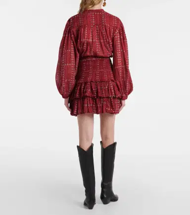Marant Étoile Naomi ruffled printed cotton miniskirt | Thumbnail 3