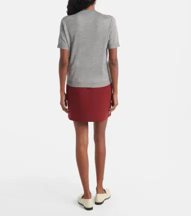 Gucci Logo knitted cashmere and silk T-shirt | Thumbnail 3