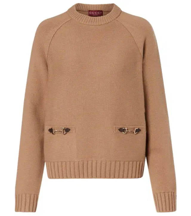 Horsebit wool and cashmere sweater
