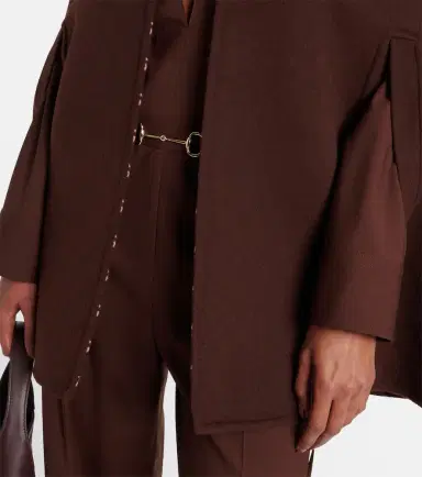 Gucci Horsebit wool cape | Thumbnail 2