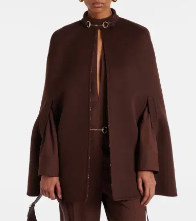 Gucci Horsebit wool cape | Thumbnail 3