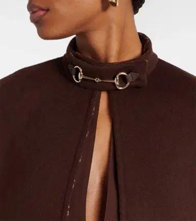 Gucci Horsebit wool cape | Thumbnail 5
