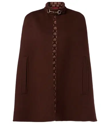 Gucci Horsebit wool cape | Thumbnail 1