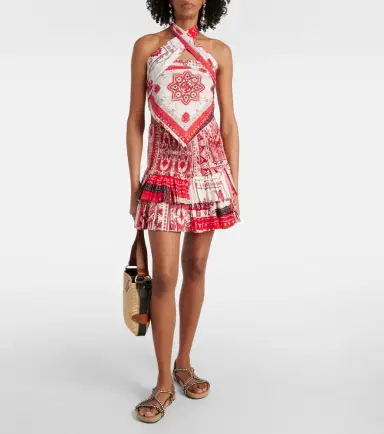 Marant Étoile Feyza halterneck printed cotton top | Thumbnail 4