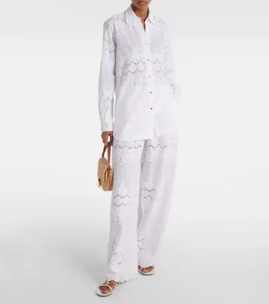 Melissa Odabash Orla broderie anglaise cotton shirt | Thumbnail 2