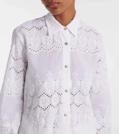 Melissa Odabash Orla broderie anglaise cotton shirt | Thumbnail 3