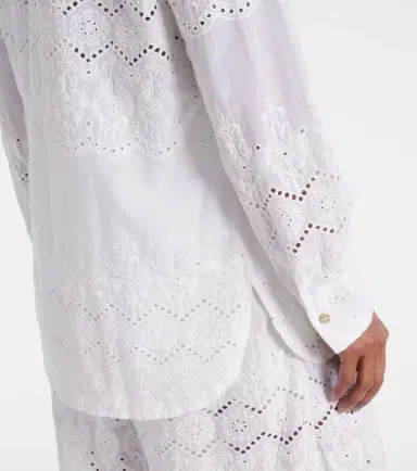 Melissa Odabash Orla broderie anglaise cotton shirt | Thumbnail 4