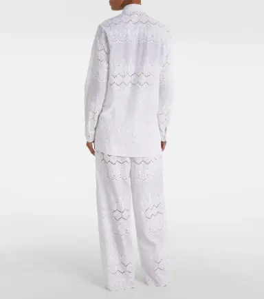 Melissa Odabash Orla broderie anglaise cotton shirt | Thumbnail 5