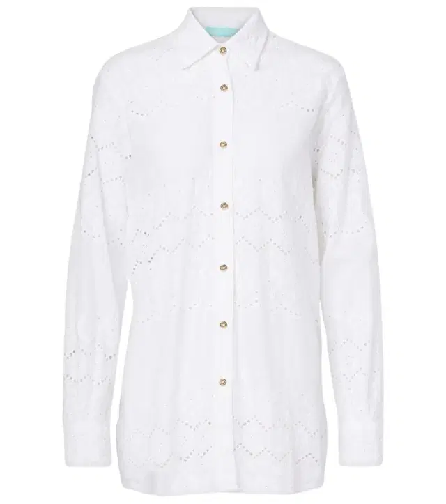 Melissa Odabash Orla broderie anglaise cotton shirt