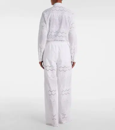 Melissa Odabash Immy broderie anglaise cotton wide-leg pants | Thumbnail 5