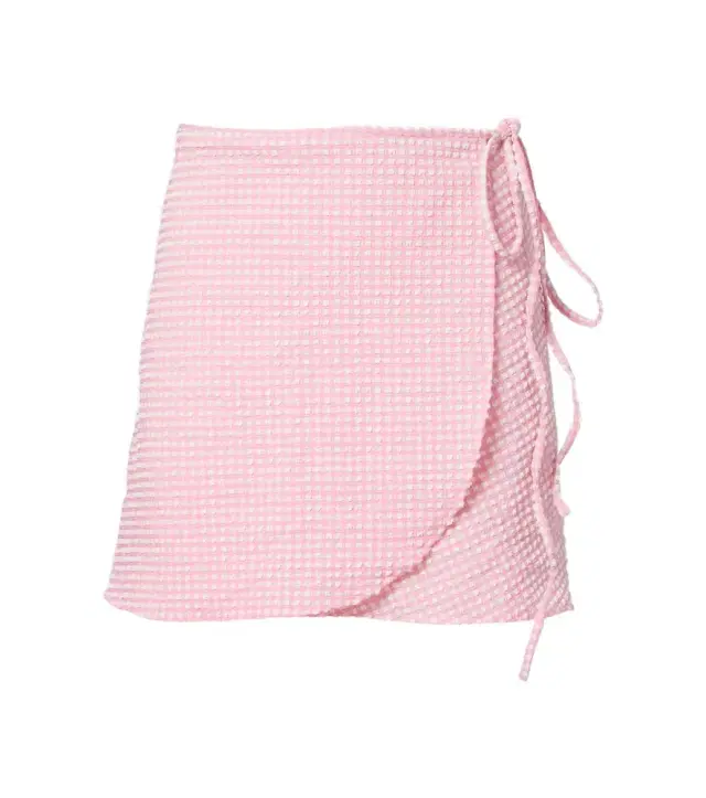 Gingham beach cover-up