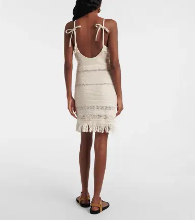 Marant Étoile Araliage macramé cotton minidress | Thumbnail 3