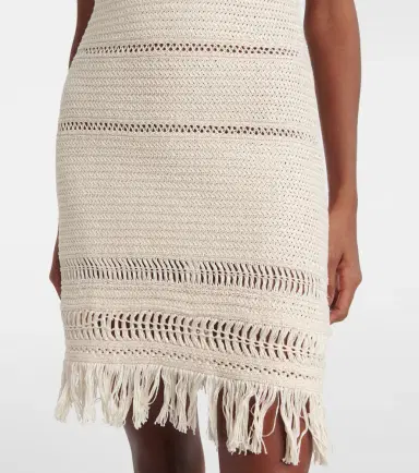 Marant Étoile Araliage macramé cotton minidress | Thumbnail 6