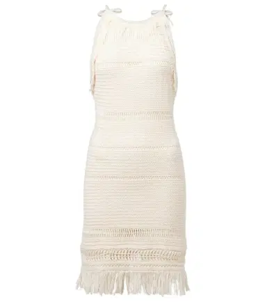 Marant Étoile Araliage macramé cotton minidress | Thumbnail 1