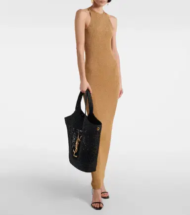 Saint Laurent Icare Maxi crochet raffia shopper | Thumbnail 2