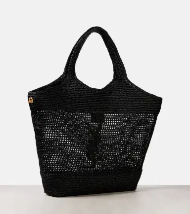 Saint Laurent Icare Maxi crochet raffia shopper | Thumbnail 4