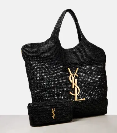 Saint Laurent Icare Maxi crochet raffia shopper | Thumbnail 6