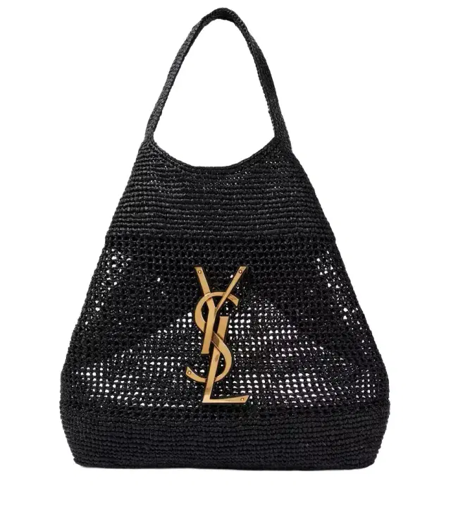 Saint Laurent Icare Maxi crochet raffia shopper
