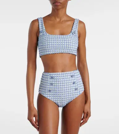 Simkhai Ginger gingham bikini bottoms | Thumbnail 4