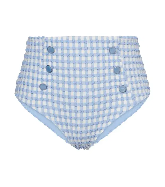 Simkhai Ginger gingham bikini bottoms