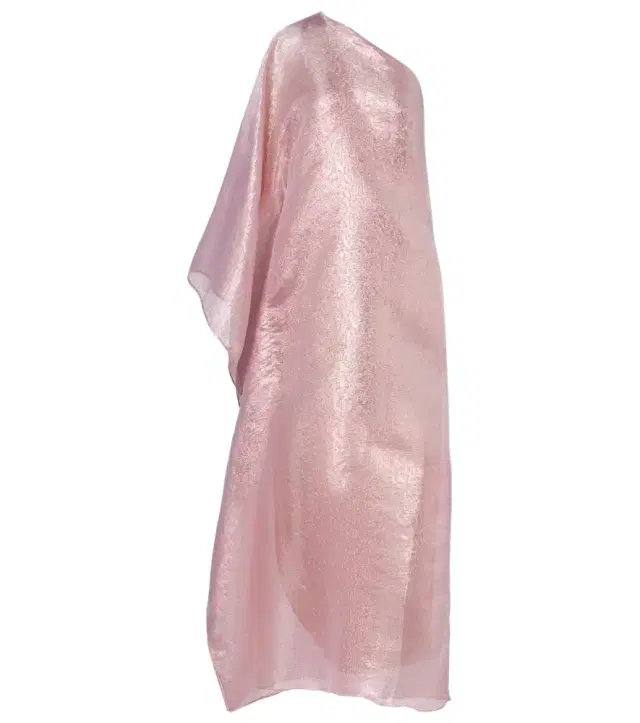 Taller Marmo Betsy one-shoulder fil coupé gown