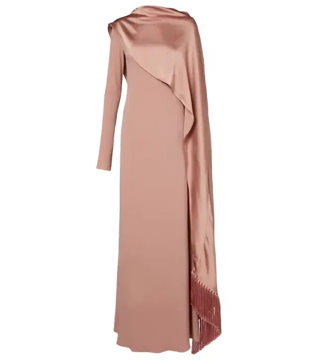 Taller Marmo Mounia caped crêpe cady gown