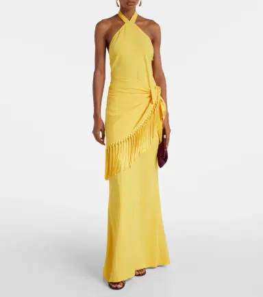 Taller Marmo Meteora open-back crêpe cady gown | Thumbnail 2