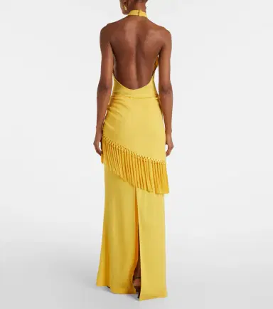 Taller Marmo Meteora open-back crêpe cady gown | Thumbnail 3