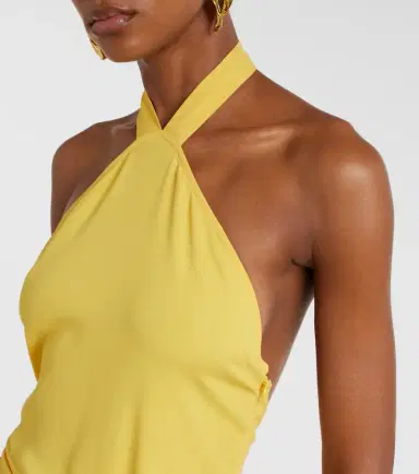 Taller Marmo Meteora open-back crêpe cady gown | Thumbnail 5