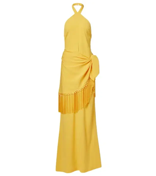Taller Marmo Meteora open-back crêpe cady gown