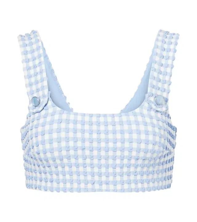 Simkhai Ainsley gingham bikini top