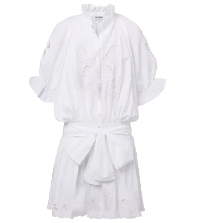 JULIET DUNN Embroidered cotton poplin minidress