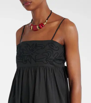 JULIET DUNN Floral embroidered cotton minidress | Thumbnail 5