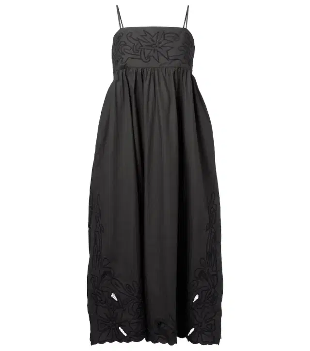 JULIET DUNN Floral embroidered cotton minidress