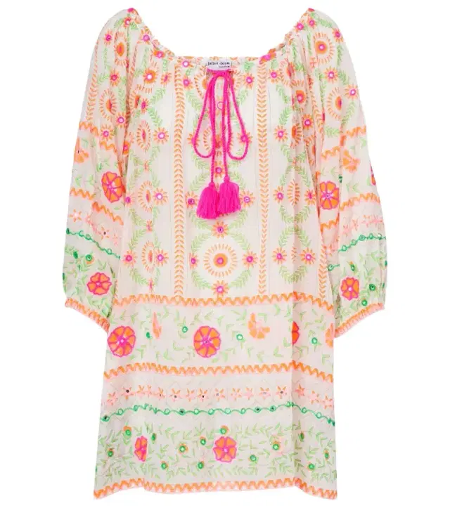Juliet Dunn Printed cotton beach dress