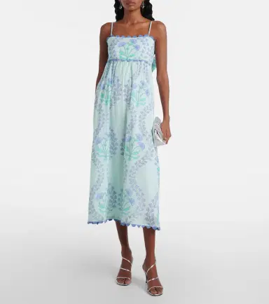 JULIET DUNN Floral cotton midi dress | Thumbnail 2
