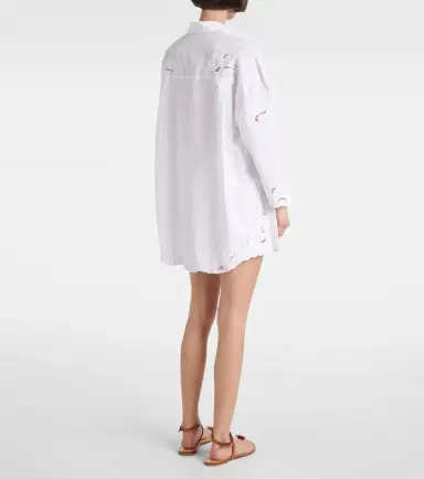 JULIET DUNN Broderie anglaise cotton poplin shirt | Thumbnail 6