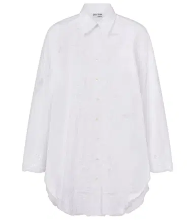 JULIET DUNN Broderie anglaise cotton poplin shirt | Thumbnail 1