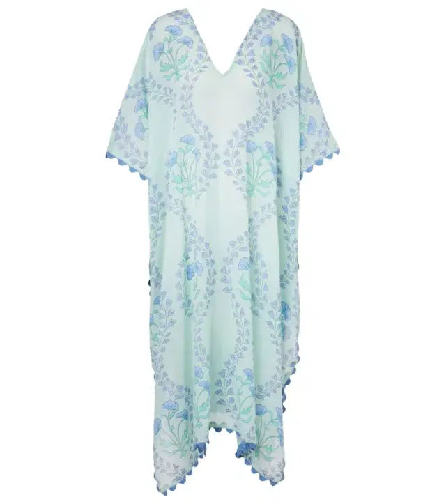 JULIET DUNN Printed cotton beach cover-up