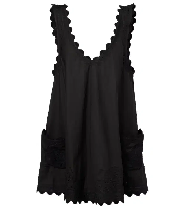 JULIET DUNN Embroidered cotton poplin minidress