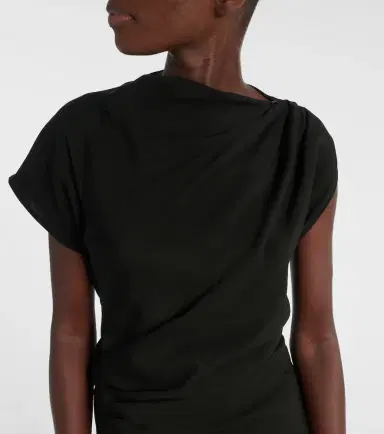 Proenza Schouler Hallie draped midi dress | Thumbnail 5 Proenza Schouler Hallie draped midi dress | Thumbnail 5