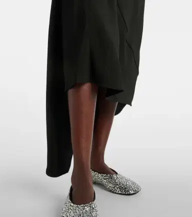 Proenza Schouler Hallie draped midi dress | Thumbnail 6 Proenza Schouler Hallie draped midi dress | Thumbnail 6