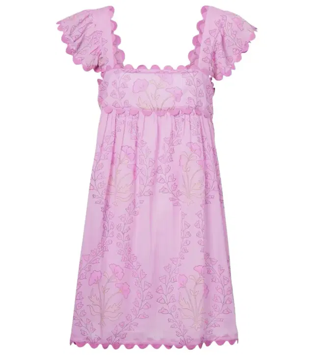 JULIET DUNN Ruffled cotton minidress