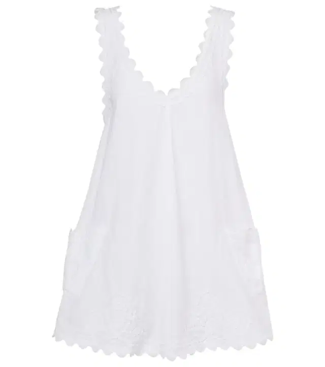 JULIET DUNN Embroidered cotton poplin minidress