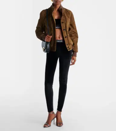 Tom Ford Logo velour leggings | Thumbnail 2
