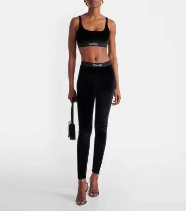 Tom Ford Logo velour leggings | Thumbnail 5